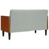 vidaXL Pohovka Loveseat s podhlavníkem, světle šedá, 110 cm, samet