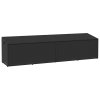 vidaXL Zahradní úložný box černý 220x50x58 cm polyratan