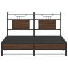 vidaXL Rám postele bez matrace hnědý dub 140 x 190 cm kompozitní dřevo