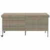vidaXL Zahradní úložný box s kolečky světle šedý 160x55x75 polyratan