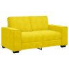 vidaXL 2místná pohovka žlutá 120 cm samet