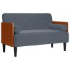 vidaXL Pohovka Loveseat s podhlavníkem, tmavě šedá, 110 cm, samet