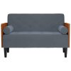 vidaXL Pohovka Loveseat s podhlavníkem, tmavě šedá, 110 cm, samet