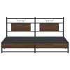 vidaXL Kovový rám postele bez matrace hnědý dub 183 x 213 cm