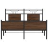 vidaXL Rám postele bez matrace hnědý dub 150 x 200 cm kompozitní dřevo