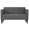 vidaXL Loveseat Sofa tmavě šedá 111 cm textil