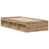 vidaXL Rám postele bez matrace dub artisan 75x190cm Dřevěné konstrukce