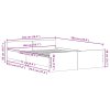 vidaXL Rám postele bez matrace černý dub 140x200 cm kompozitní dřevo