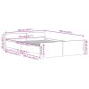 vidaXL Rám postele bez matrace černý dub 135x190 cm kompozitní dřevo