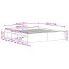 vidaXL Rám postele bez matrace černý dub 150x200 cm kompozitní dřevo
