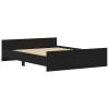 vidaXL Rám postele bez matrace černý dub 160x200 cm kompozitní dřevo