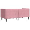 vidaXL Pohovka Chesterfield s podhlavníky 2místná růžová samet