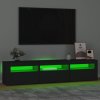vidaXL TV skříňka s LED osvětlením černá 180x35x40 cm