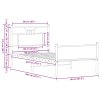 vidaXL Rám postele bez matrace hnědý dub 90 x 200 cm kompozitní dřevo
