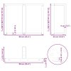 vidaXL Nohy k jídelnímu stolu ve tvaru T, 2 ks, černé, 90 x 35 x (72-73) cm, ocel