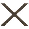 vidaXL Nohy k jídelnímu stolu ve tvaru X, 2 ks, přírodní ocel, 90 x (72-73) cm, ocel