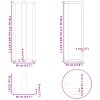vidaXL Nohy barového stolu ve tvaru T, 2 ks, černé, 50 x 35 x (110-111) cm, ocel