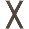 vidaXL Nohy k jídelnímu stolu ve tvaru X, 2 ks, přírodní ocel, 60 x (72-73) cm, ocel