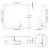 vidaXL Nohy k jídelnímu stolu ve tvaru U, 2 ks, přírodní ocel, 90 x (72-73) cm, ocel