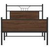 vidaXL Rám postele bez matrace hnědý dub 100 x 200 cm kompozitní dřevo