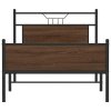 vidaXL Rám postele bez matrace hnědý dub 100 x 190 cm kompozitní dřevo
