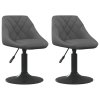 vidaXL Otočné jídelní židle 2 ks tmavě šedé samet
