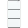vidaXL Sprchová zástěna walk-in černá 90 x 195 cm mléčné ESG sklo
