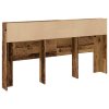 vidaXL Čelo postele s úložným prostorem old wood 200 x 19 x 103,5 cm