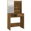 vidaXL Toaletní stolek s LED hnědý dub 74,5 x 40 x 141 cm