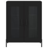 vidaXL Příborník černý 69,5 x 34 x 90 cm kompozitní dřevo