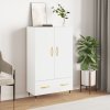 vidaXL Skříň highboard bílá 69,5 x 31 x 115 cm kompozitní dřevo