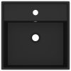 vidaXL Luxusní umyvadlo přepad čtvercové matné černé 41x41 cm keramika