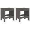 vidaXL Zahradní stoličky 2 ks šedé 40x36x45 cm masivní borové dřevo