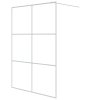 vidaXL Sprchová zástěna walk-in bílá 140 x 195 cm čiré ESG sklo