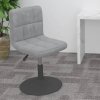 vidaXL Otočná barová židle světle šedá samet