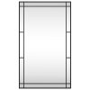 vidaXL Nástěnné zrcadlo černé 60 x 100 cm obdélník železo