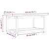 vidaXL Konferenční stolek černý 110 x 55 x 45 cm masivní borové dřevo
