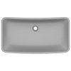 vidaXL Luxusní umyvadlo obdélníkové matné světle šedé 71x38cm keramika