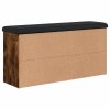 vidaXL Lavice s botníkem kouřový dub 102 x 32 x 50 cm kompozitní dřevo