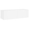 vidaXL Nástěnná TV skříňka s LED osvětlením bílá 100 x 35 x 31 cm