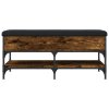 vidaXL Lavice s botníkem kouřový dub 102 x 42 x 45 cm kompozitní dřevo