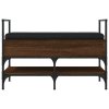 vidaXL Lavice s botníkem hnědý dub 85,5x42x57,5 cm kompozitní dřevo