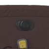 vidaXL Elektrické masážní polohovací křeslo tmavě hnědé textil