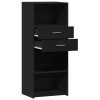 vidaXL Skříň highboard černá 50 x 42,5 x 124 cm kompozitní dřevo