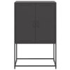 vidaXL Skříň highboard černá 68,5 x 38,5 x 107 cm ocel