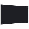 vidaXL Kuchyňské panely 2 ks černé 70 x 60 cm tvrzené sklo