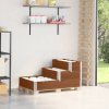 vidaXL 3patrový vyvýšený záhon hnědý 120 x 80 cm masivní borové dřevo