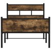 vidaXL Rám postele bez matrace kouřový dub 90x200 cm kompozitní dřevo