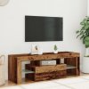 vidaXL TV stolek s LED old wood 120 x 36,5 x 40 cm kompozitní dřevo