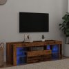 vidaXL TV stolek s LED old wood 120 x 36,5 x 40 cm kompozitní dřevo